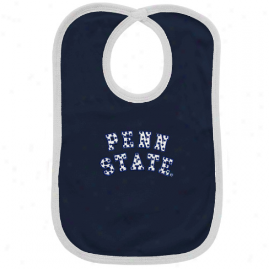 Penn State Nittany Liojs Navy Blue Polka Dot Twill Bib