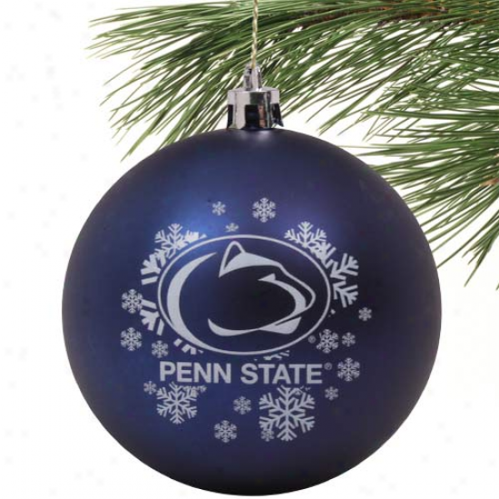 Penn State Nittany Lions Navy Blue Shatter-proof Snowflake Ball Decorate