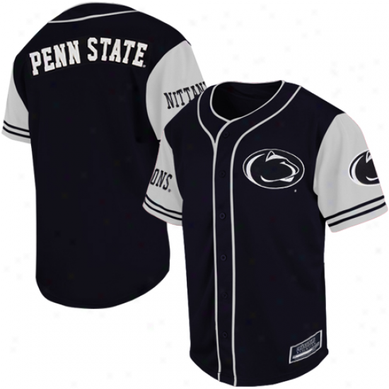 Penn State Nittany Lions Rally Baseball Jersey - Navy Blue