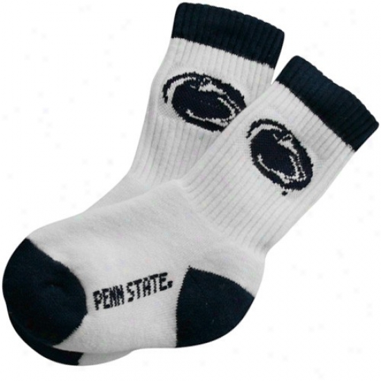 Penn State Nittany Lions Toddler White Crew Socks