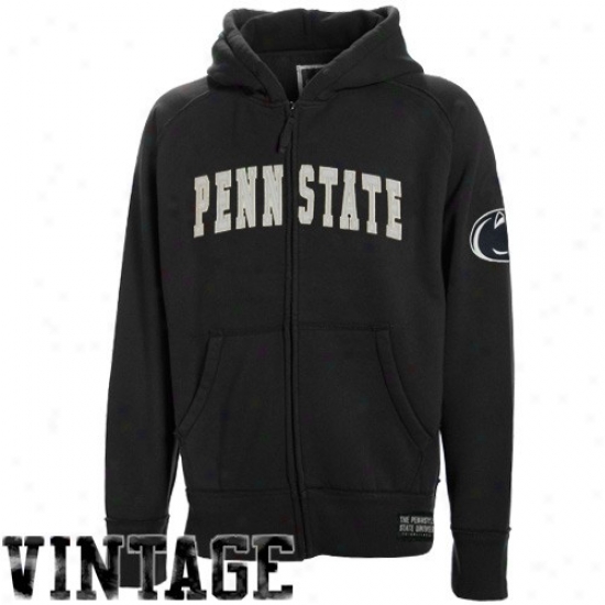 Penn State Nittany Lions Youth Black Burn Full Zip Hoody Sweatshirt