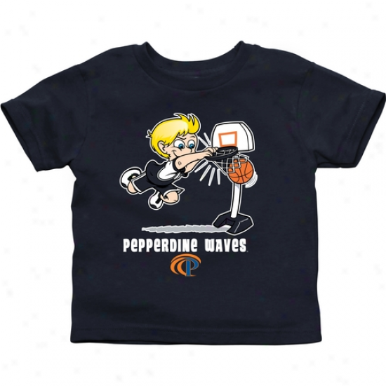 Pepperdine Waves Toddler Boys Basketball T-shirt - Navy Blue