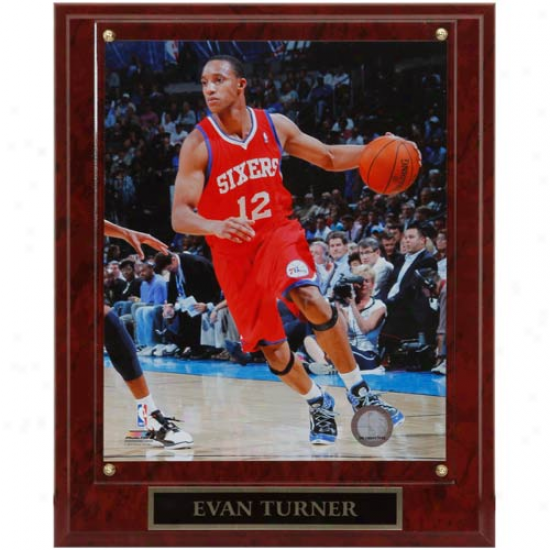 Philadelphia 76ers #12 Evan Turner 10.5'' X 13'' Away Plsyer Plaque