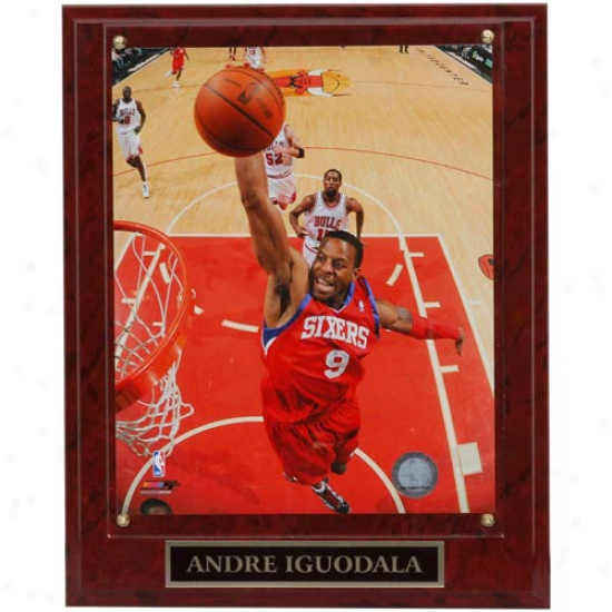 Philadelphia 76ers #9 Andre Iguodala 10.5'' X 13'' Away Player Plaque