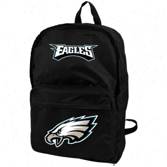 Philadelphia Eagles Black Foldaway Backpack