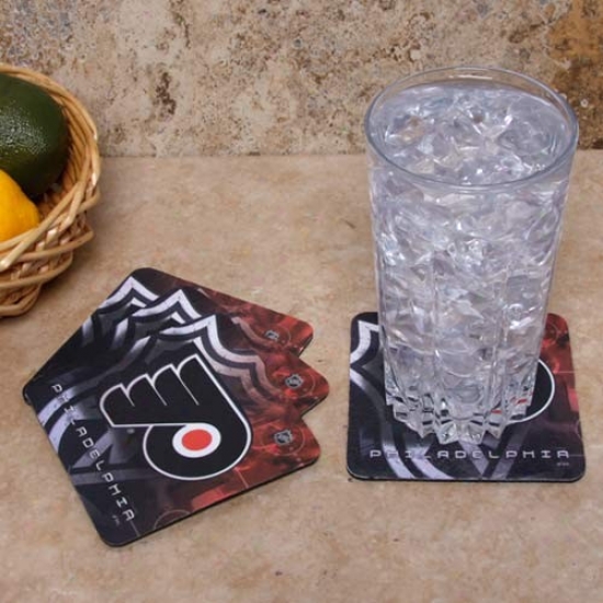 Philadelphia Flyers 4-pack Sublimated Logo Neoprene Coaster Set