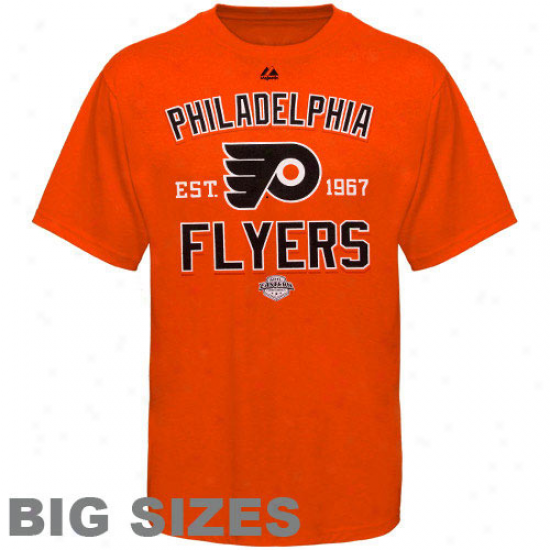 Philadelphia Flyers Big Sizes Athletic Streamline T-shirt - Orange