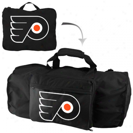 Philadelphia Flyers Black Fold-away Duffel Travel Pack