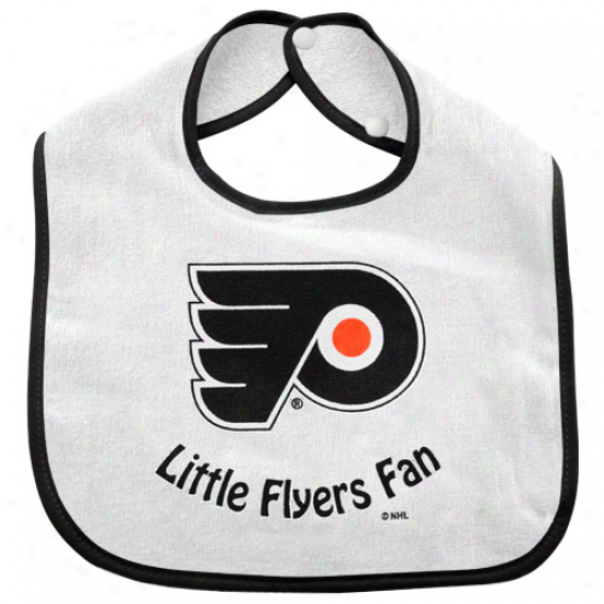 Philadelphia Flyers Infant White Little Fan Bib