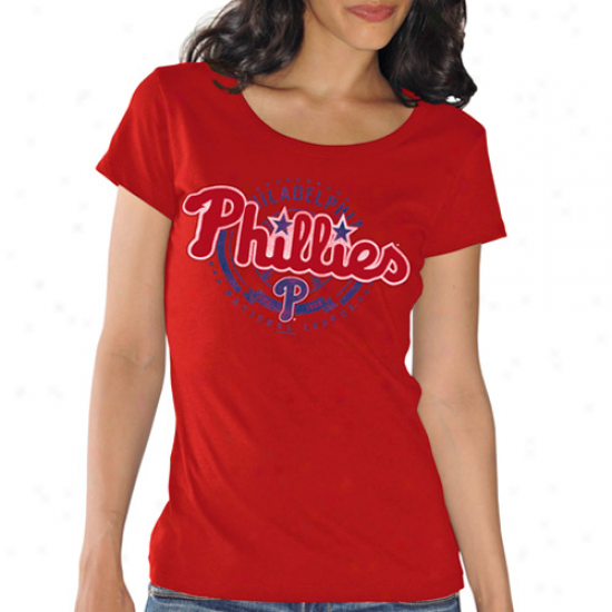 Philadelphia Phillies Ladies Double Play T-shirt - Red