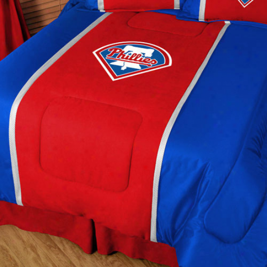 Philadelphia Phillies Sideline Twin Comforter - Red/royal Blue