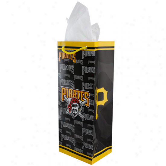 Pittsburgh Pirates Black Bottle Gift Bag