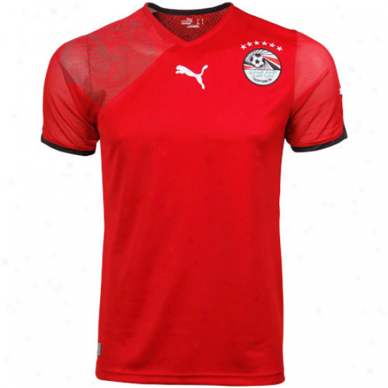 Puma Egypt Home Soccrr Jersey 10/11 - Red