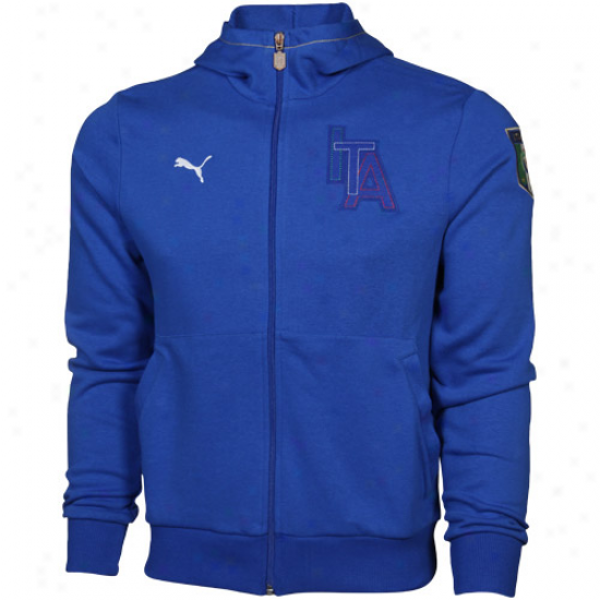 Puma Italy Royal Blue Full Zip Hoodie Jacket