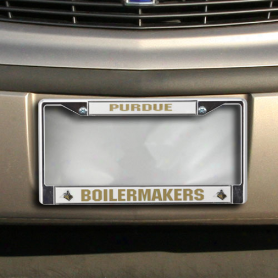 Purdue Boilermakerrs Chrome Permit Plate Frame