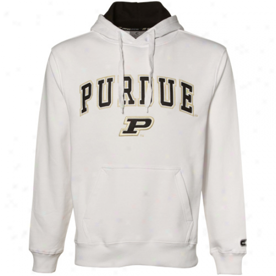 Purdue Boilermakers White Automatic Pullover Hoody Sweatshit