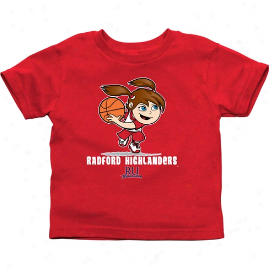 Radford Highlanders Infant Girls Basketball T-shirt - Red