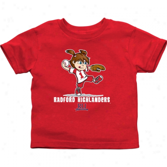 Radford Highlanders Infant Girls Softball T-shirt - Red