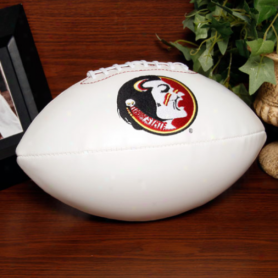 Rawlings Florida State Seminoles (fsu) White Signature Series Full-size Football