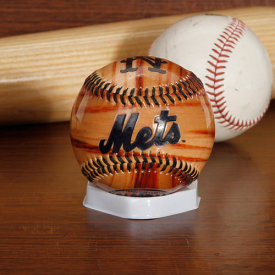 Rawlings Just discovered York Mets Woodgrain Collectible Baseball