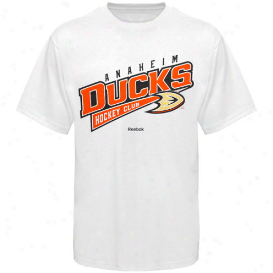 Reebok Anaheim Ducks Hockey Swe3p T-shirt - White