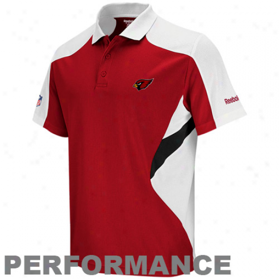 Reebok Arizona Cardinals Red Sideline Standout Performance Polo