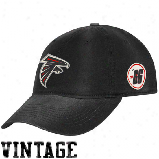 Reebok Atlanta Falcons Black Team Shackle Slouch Flex Hat