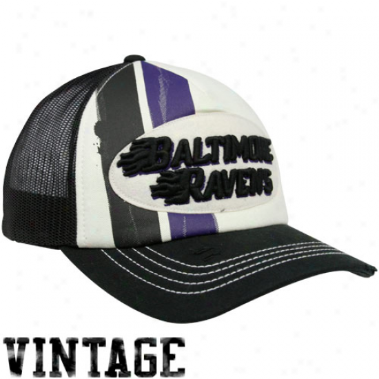 Reebok Baltimore Ravens Natural-black Broiler AdjustableT rucker Hat