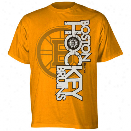 Reebok Boston Bruins Glacier T-shirt - Gold