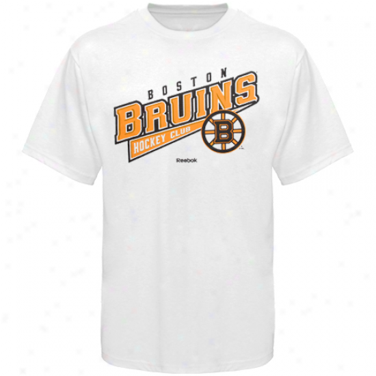 Reebok Boston Bruins Hockey Sweep T-shirt - White