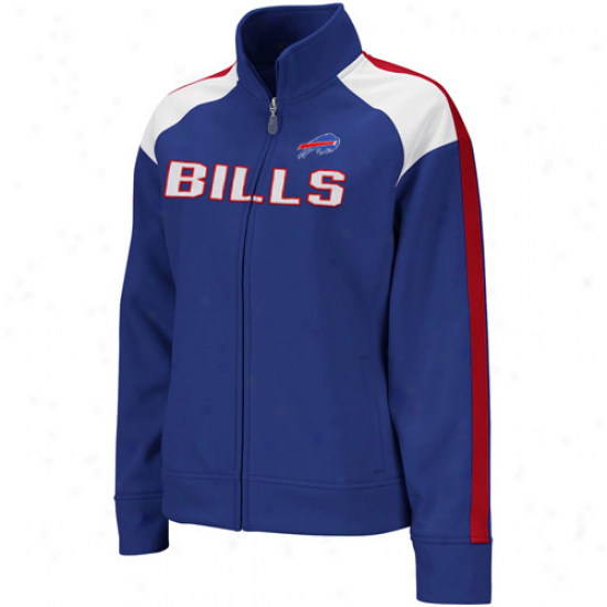 Reebok Buffalo Bills Ladies Royal Blue Bonded Full Zip Track Jacket