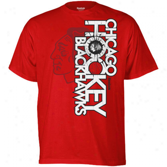 Reebok Chicago Blavkhawks Glacier T-shirt - Red