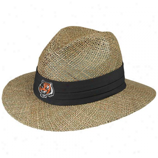 Reebok Cincinnati Bengals Natural-black Training En~ Straw Hat