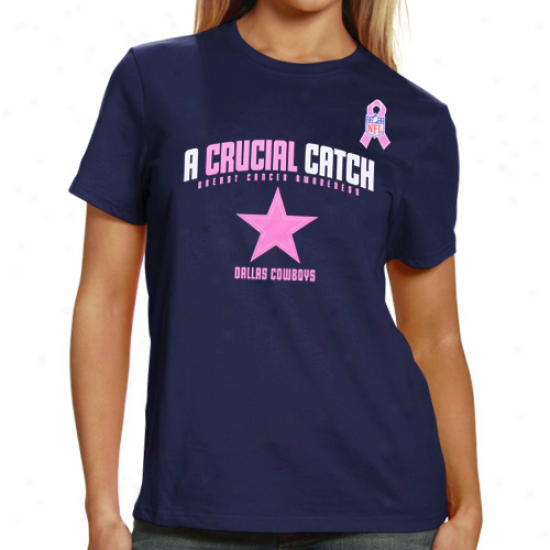 Reebok Dallas Cowboys Ladies The Crucial Catdh Too T-shirt - Navy Blue