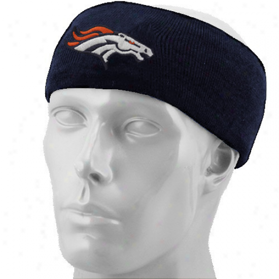 Reebok Denver Broncos Navy Blue Knit Heeadband