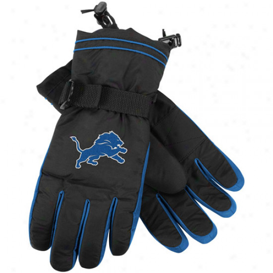 Reebok Detroit Lions Black Second Seaso nPlayer Winter Gloves