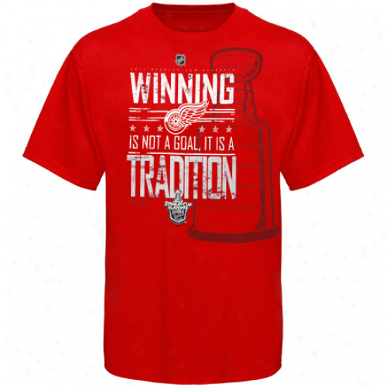 Reebok Detroit Red Wings 2011 Nhl Playoffs Winning Tradition T-shirt - Red