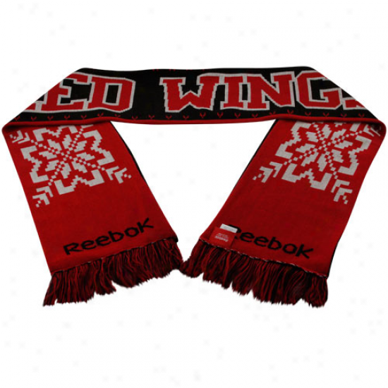 Reebol Detroit Red Wings Black-red Team Snowflake Reversible Scarf