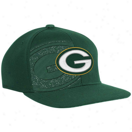 Reebok Green Baywood Packers Green Second Seasno Sideline Flex Hat