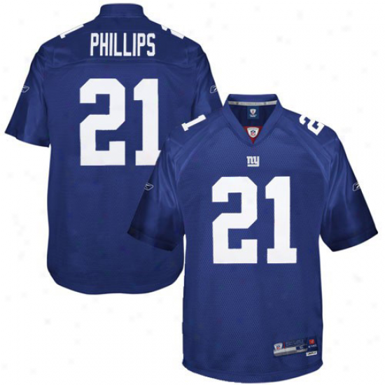 Reebok Kenny Phillips New York Giants Replica Jersey - Royal Blue