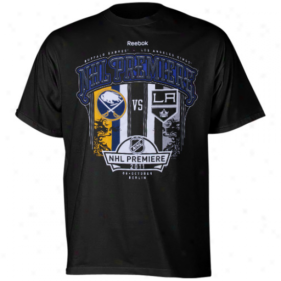 Reebok Los Angeles Kings Vs. Buffalo Sabres 2011 Nhl Premiere Dueling T-shirt - Black