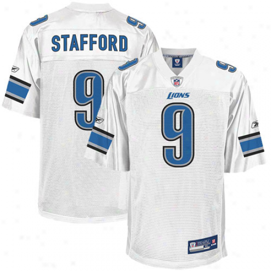 Reebok Matt Stafford Detroit Lions Replica Jersey - White