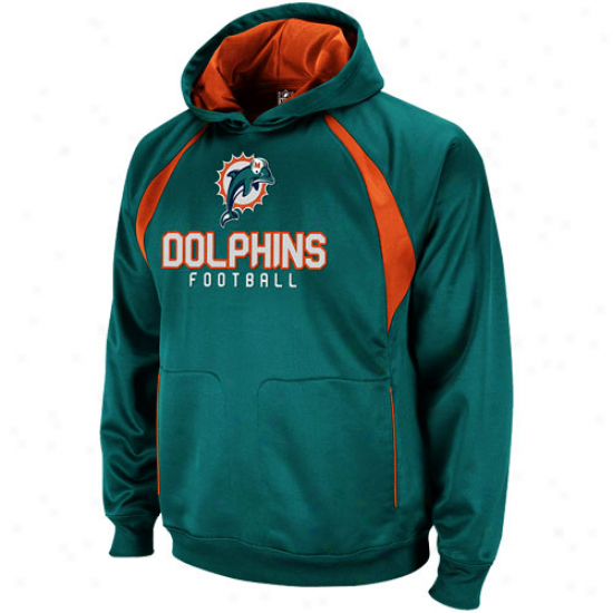 Reebok Miami Dolphin sAqua Trainer Pullover Hoodie Sweatshirt