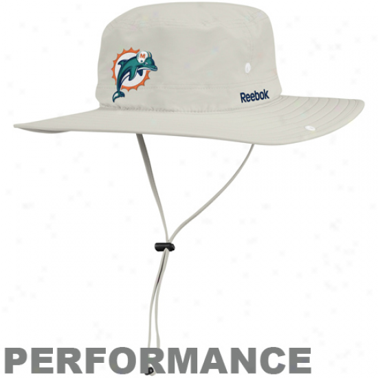 Reebok Miami Dolphins Khaki Safari Adjustable Performance Hat