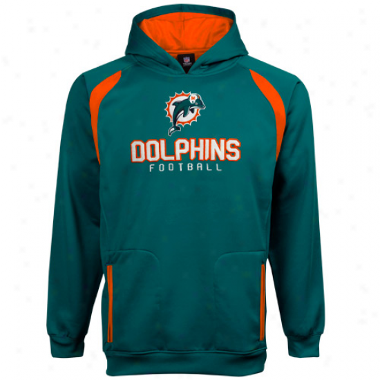 Reebok Miami Dolphins Youth Aqua Active Pullover Hoodie Sweatshirt