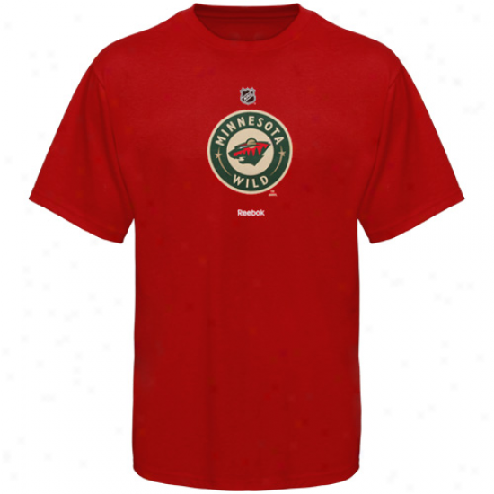 Reebok Minnesota Wild Youth Primary Logo T-shirt - Red