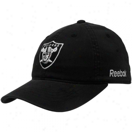 Reebok Oakland Raiders Black Sideline Flex Hat