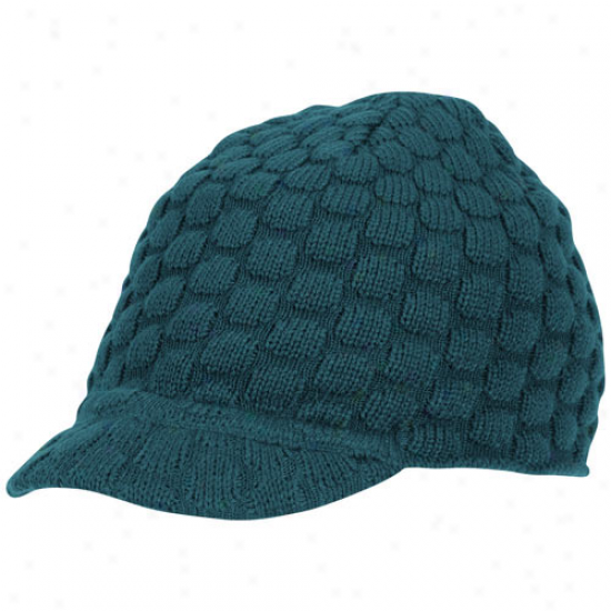 Reebok Philadelphia Eagles Ladies Midnight Green Huddle-up Knit Visor Beanie