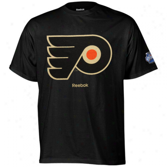 Reebok Philadelphia Flyers Youth 2012 Winter Classic Logo T-shirt - Black