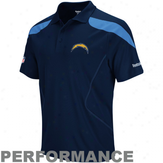 Reeobk San Diego Chargers Navy Blue-light Blue Sideline Team Playing Polo